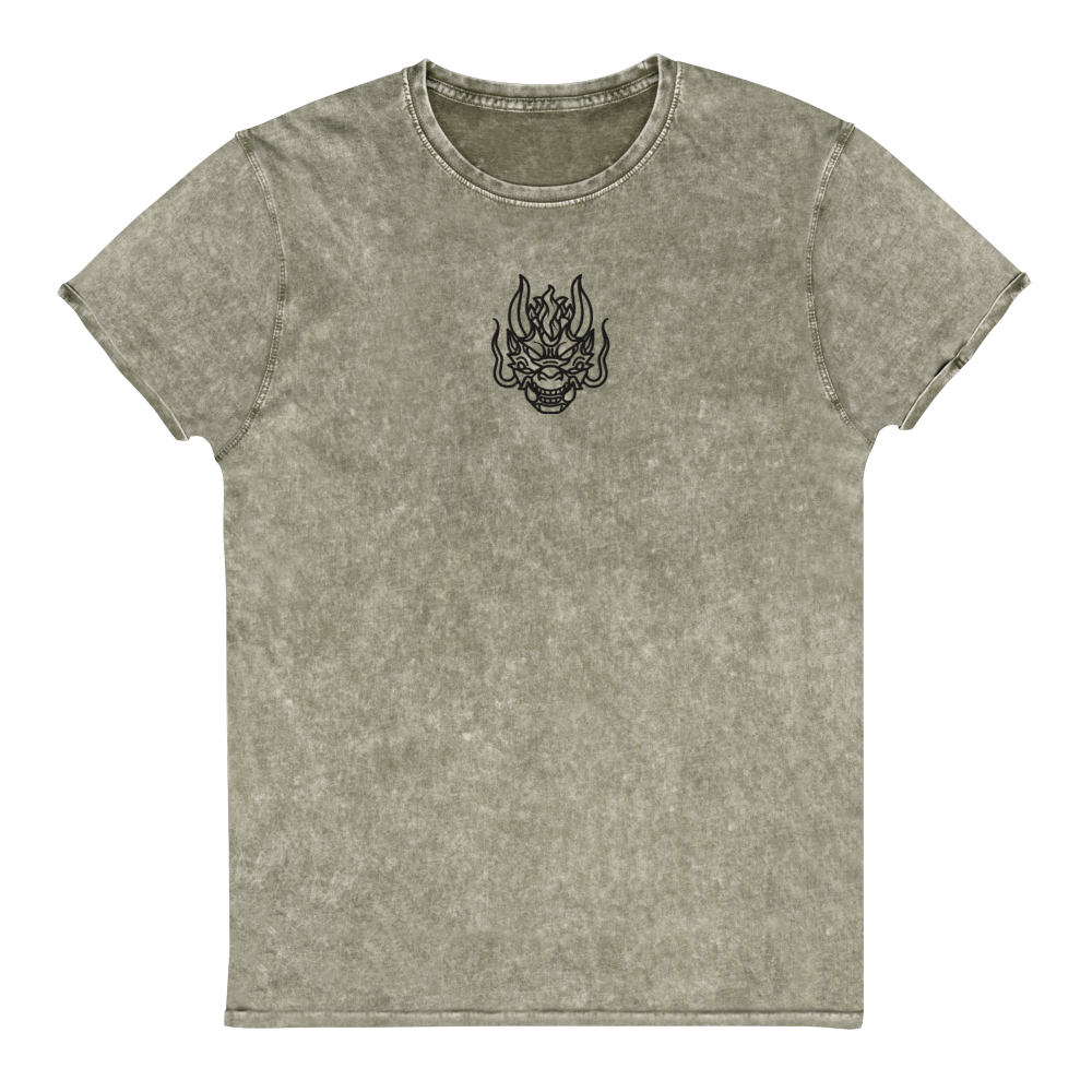 unisex-denim-t-shirt-dark-army-green-front-6086a2605e224.png